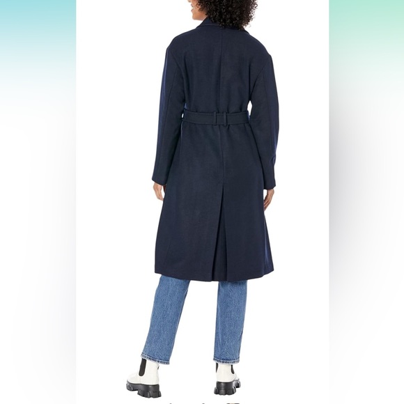 PEA COAT Cole Haan Signature NWT
Flared Belted Wool Blend 
Trench Coat - Picture 3 of 8
